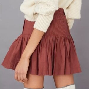 Anthropologie Eula Pintucked Mini Skirt L like new
